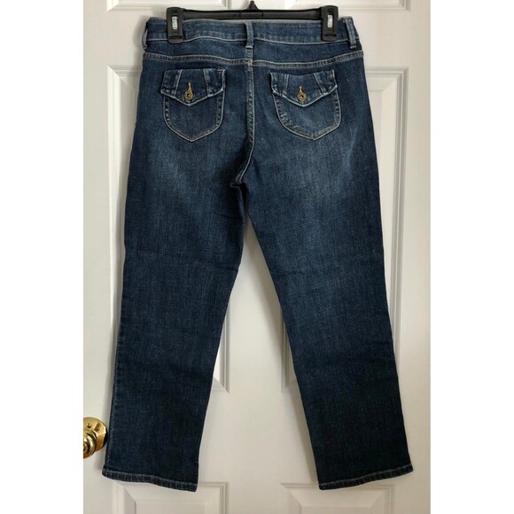 Jeans Simply Vera Straight Leg, Women's Size 6 Demin Dark Wash Blue Casual - Picture 4 of 9